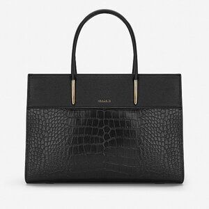 Vascara Black Croc-Embossed Handbag | Rare Vietnamese Find